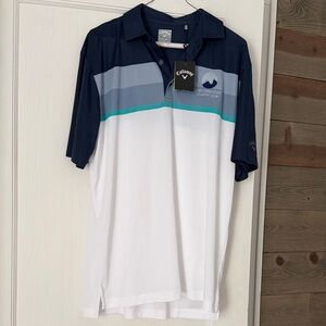 Callaway Men's Polo Shirt in Navy, White, and Teal